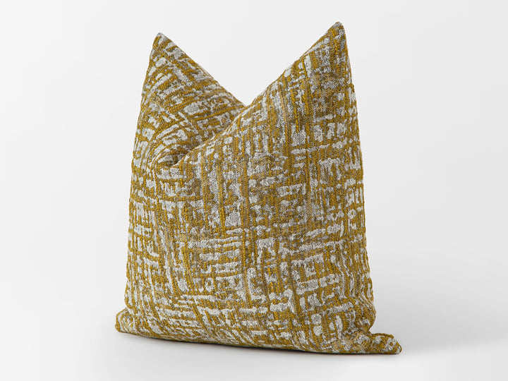 Woven Gold Pillow Cover