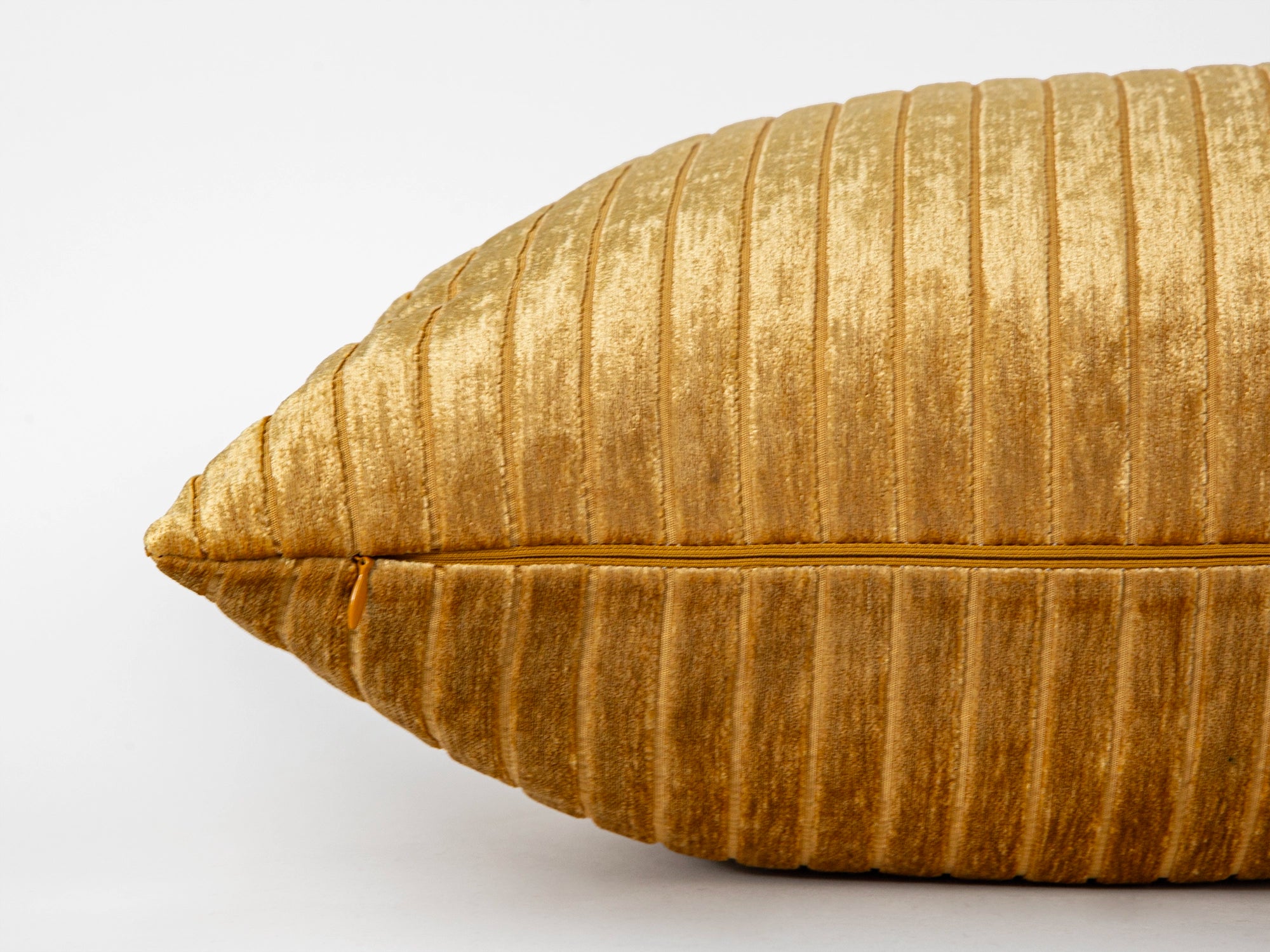 Gold Lustrous Velvet Corduroy Pillow Cover