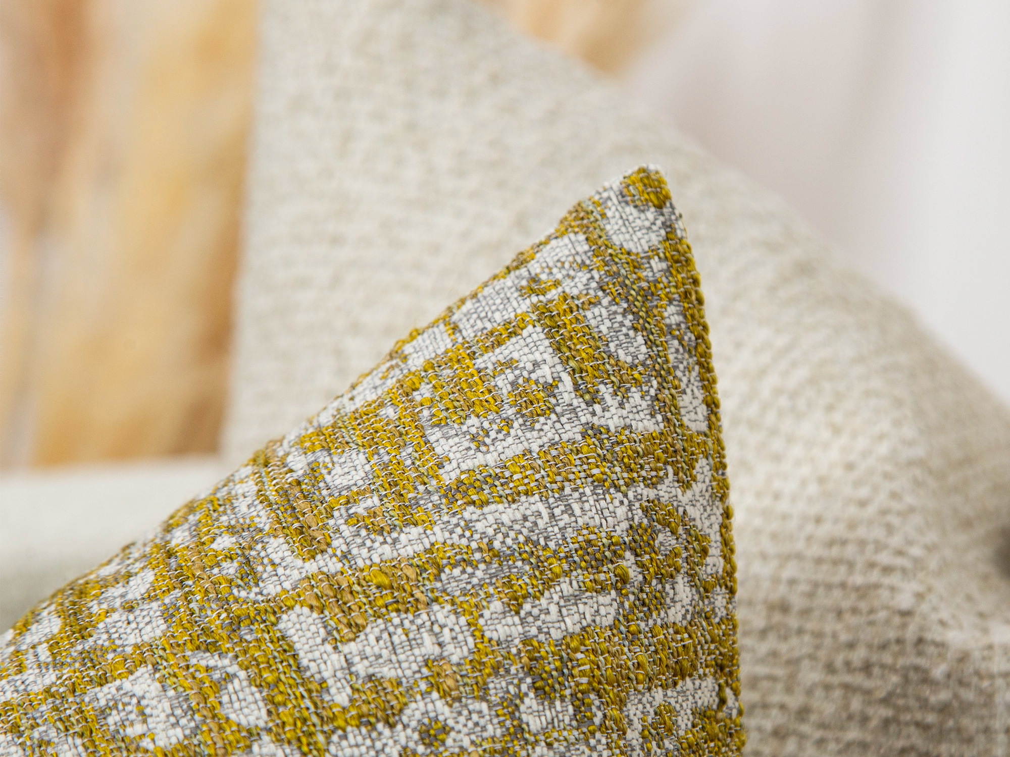Woven Gold Pillow Cover