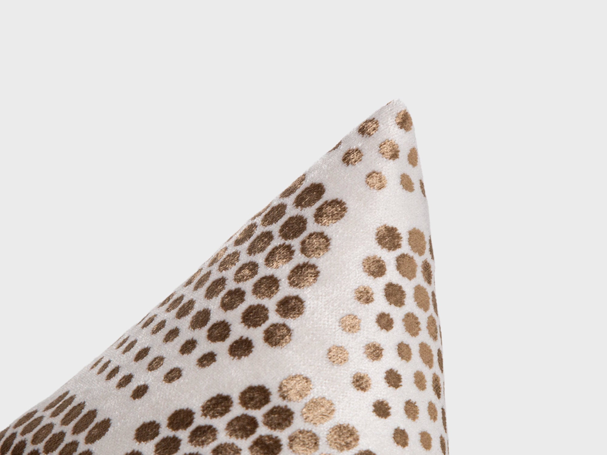 Golden Beige Honeycomb Velvet Pillow Cover