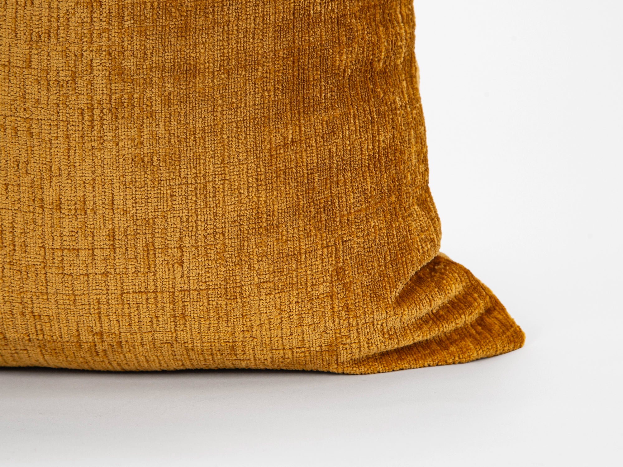 Golden Ochre Chenille Pillow Cover - Cozy