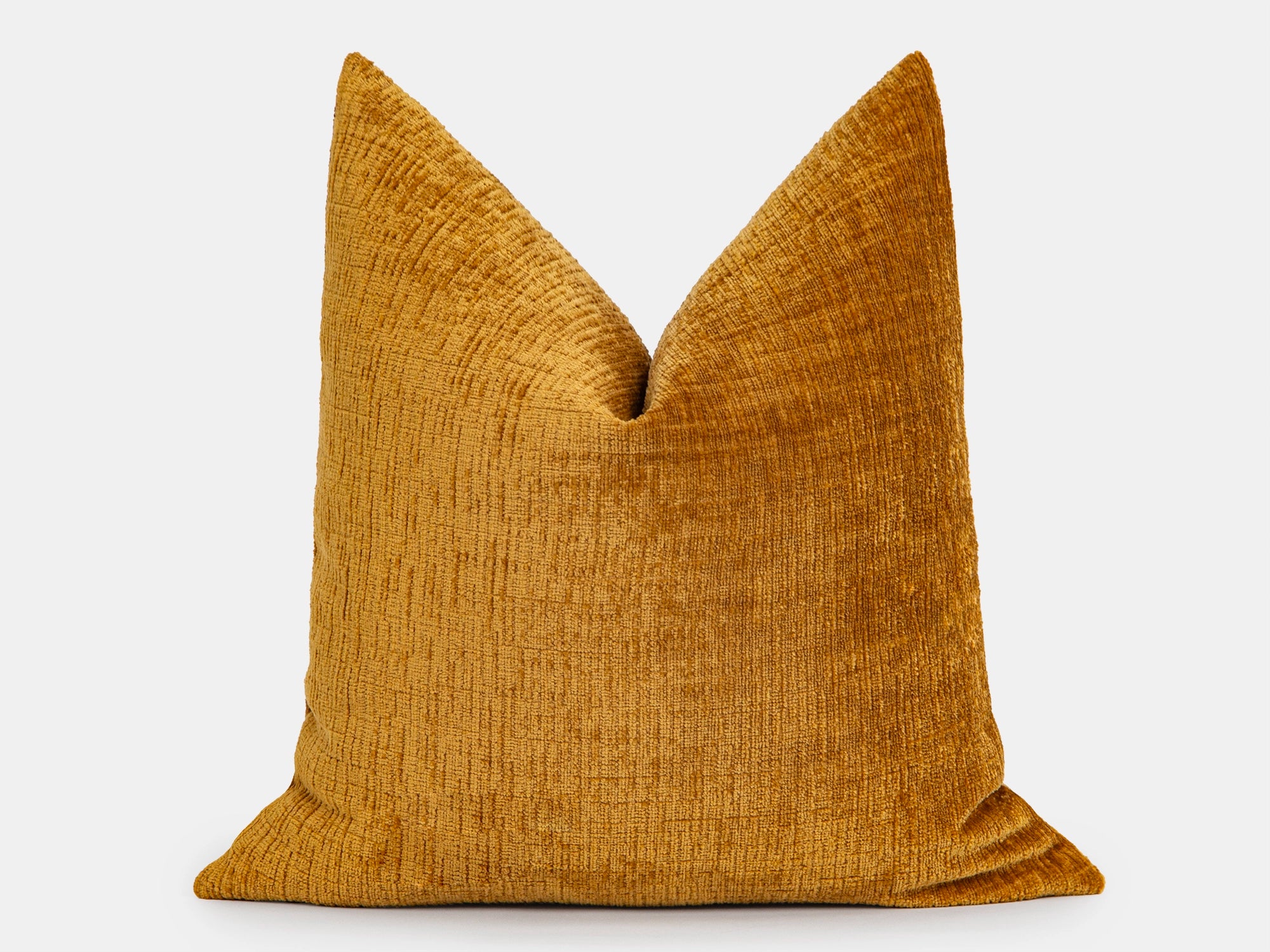 Golden Ochre Chenille Pillow Cover - Cozy