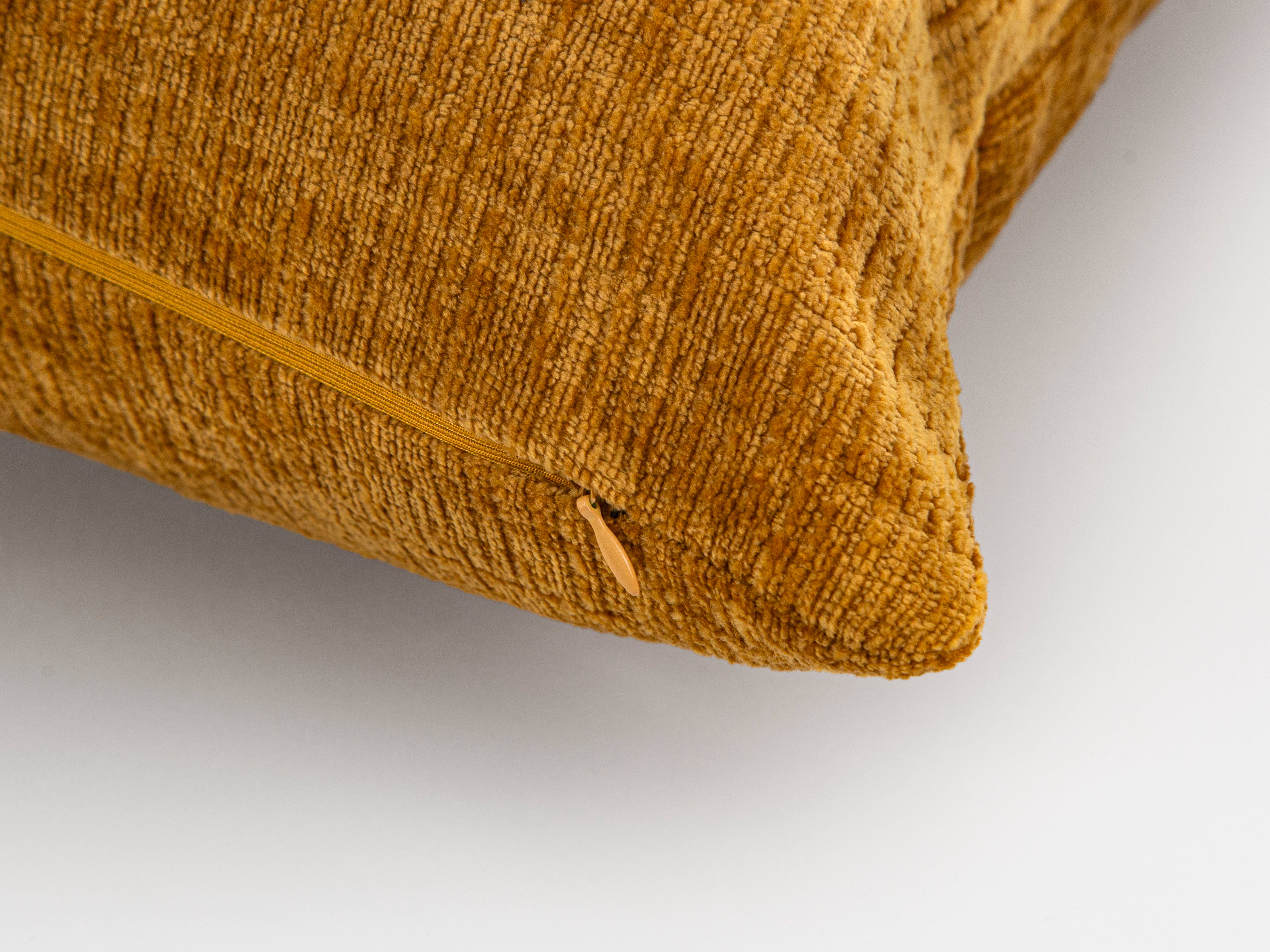 Golden Ochre Chenille Pillow Cover - Cozy