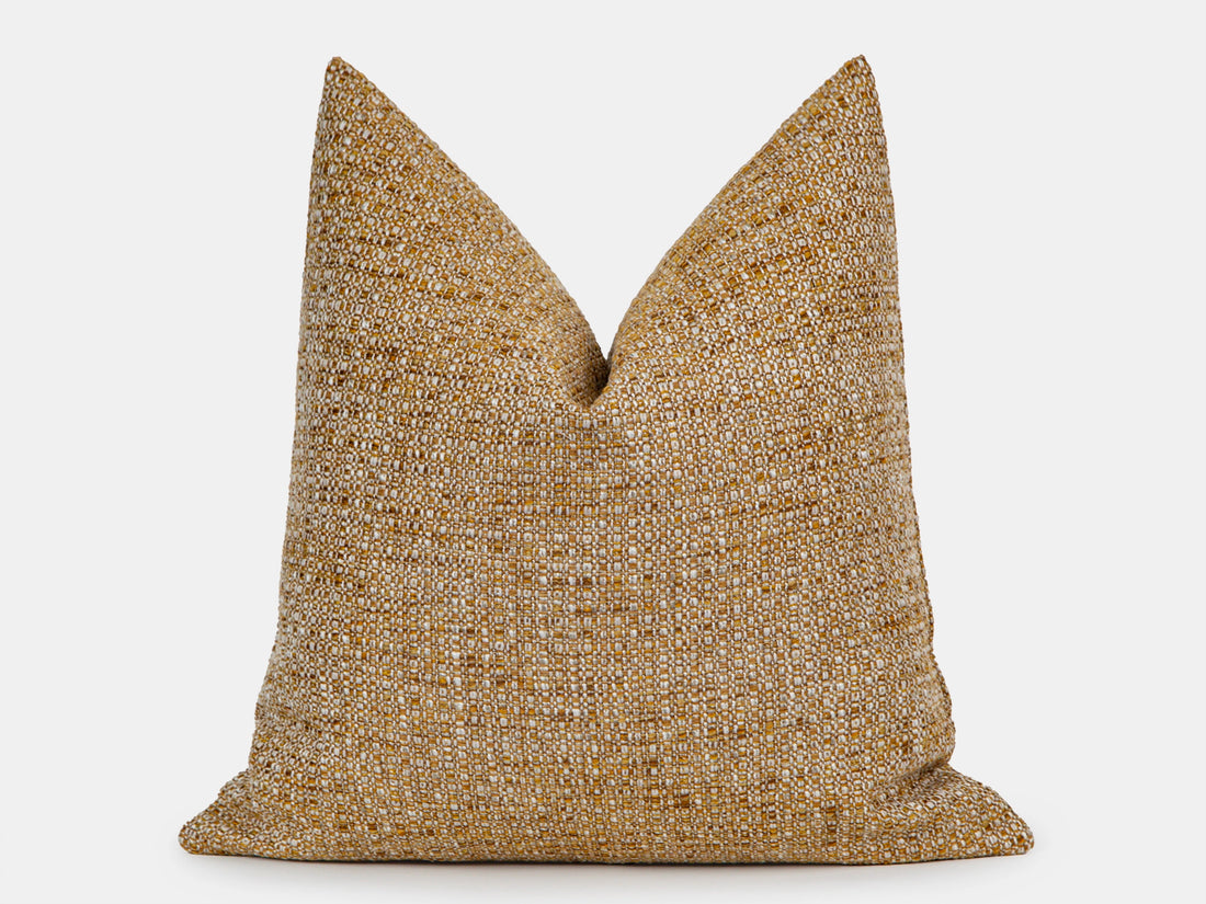 Golden Ochre Woven Pillow Cover