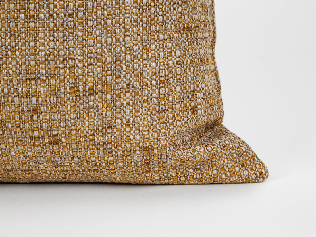 Golden Ochre Woven Pillow Cover