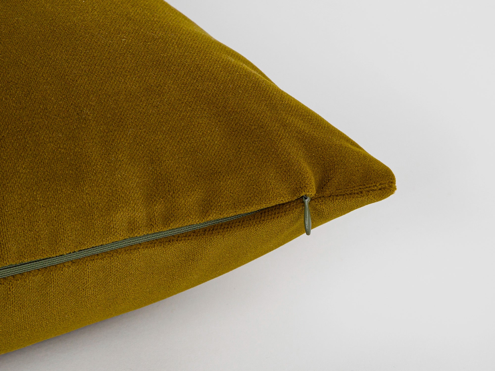 Golden Olive Velvet Pillow Cover