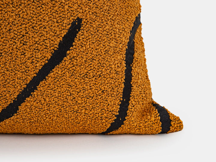 Burnt Orange Graffito Pillow Cover - Amorphous
