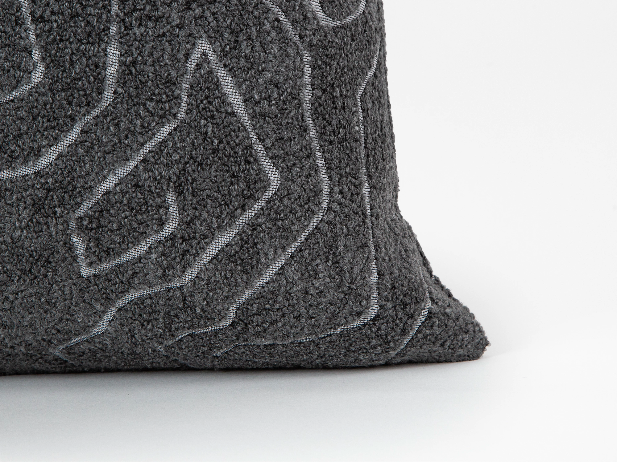 Dark Gray Graffito Pillow Cover