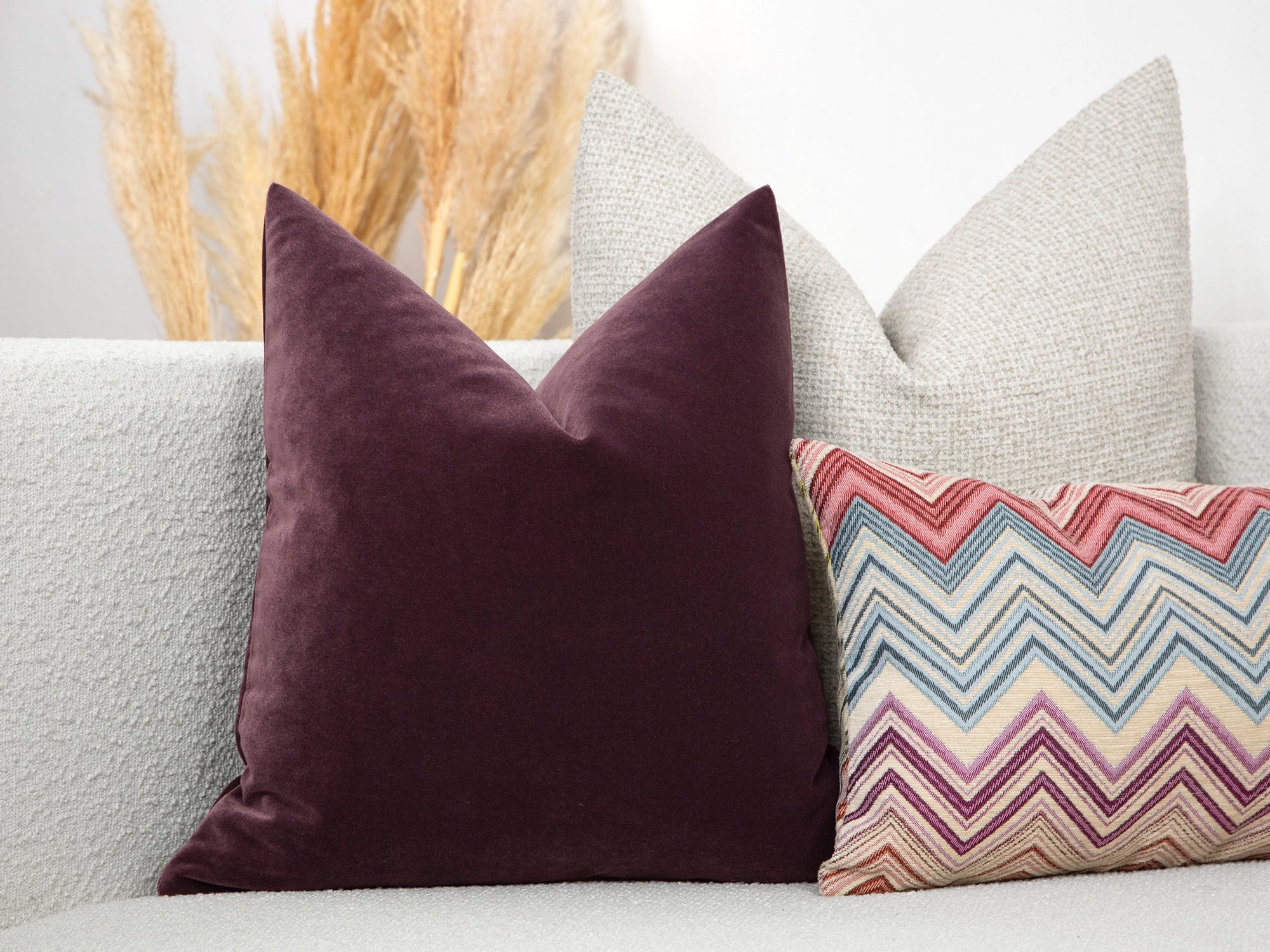 Grape Velvet Pillow Cover