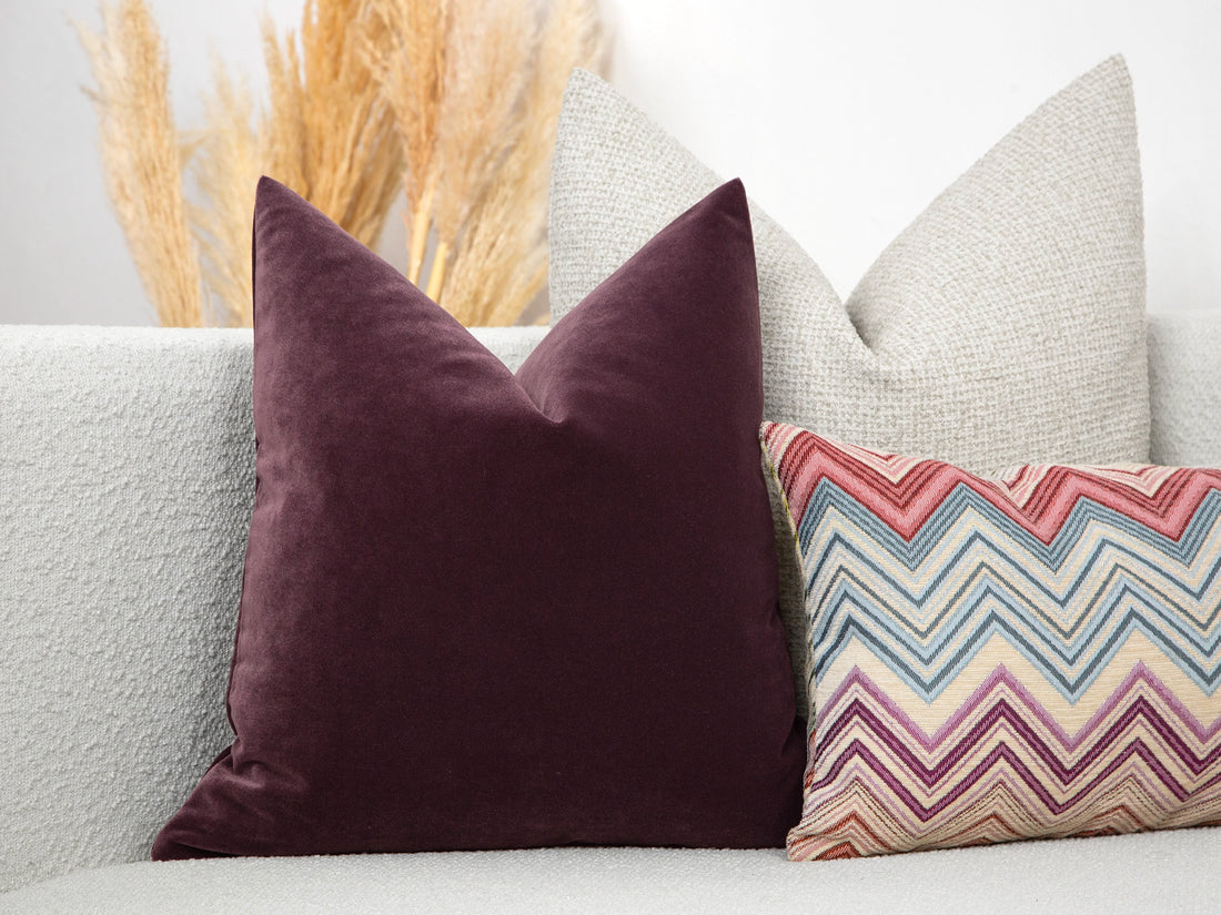 Grape Velvet Pillow Cover