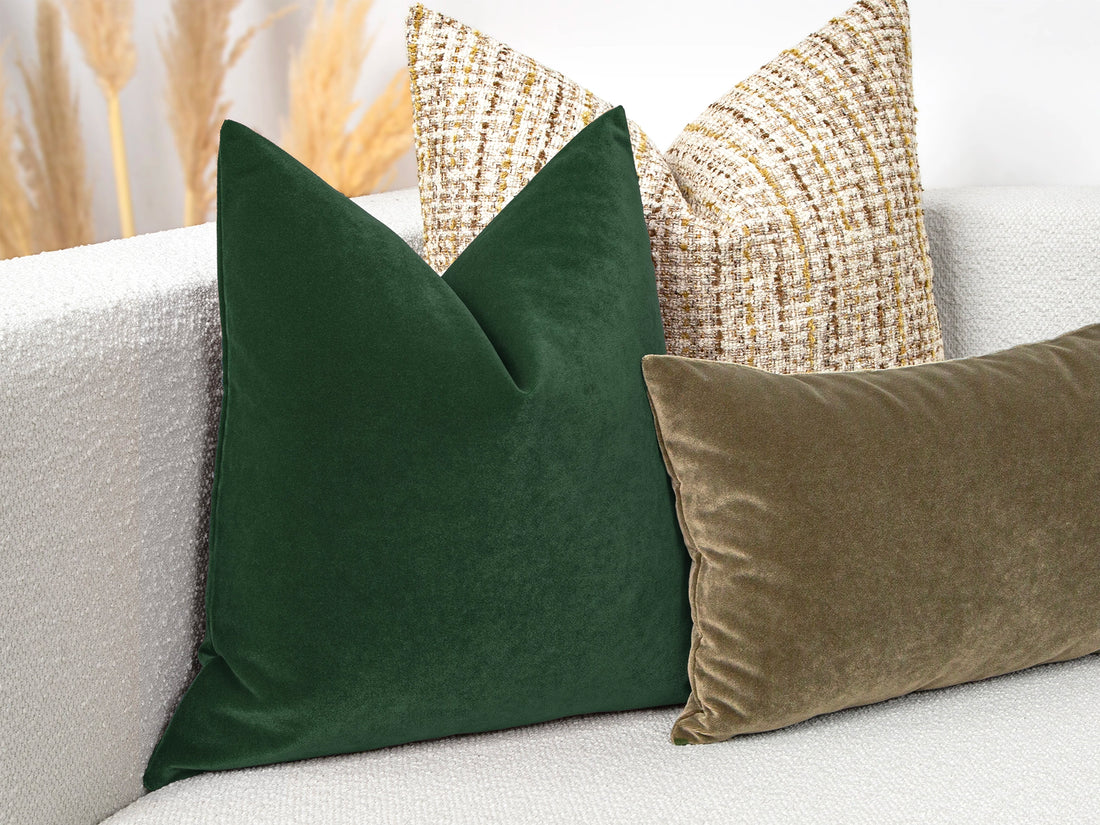 Grass Green Velvet Pillow Cover