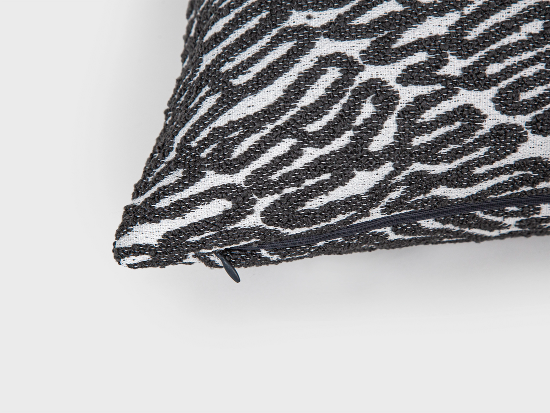 Gray Tactile Abstract Pillow Cover