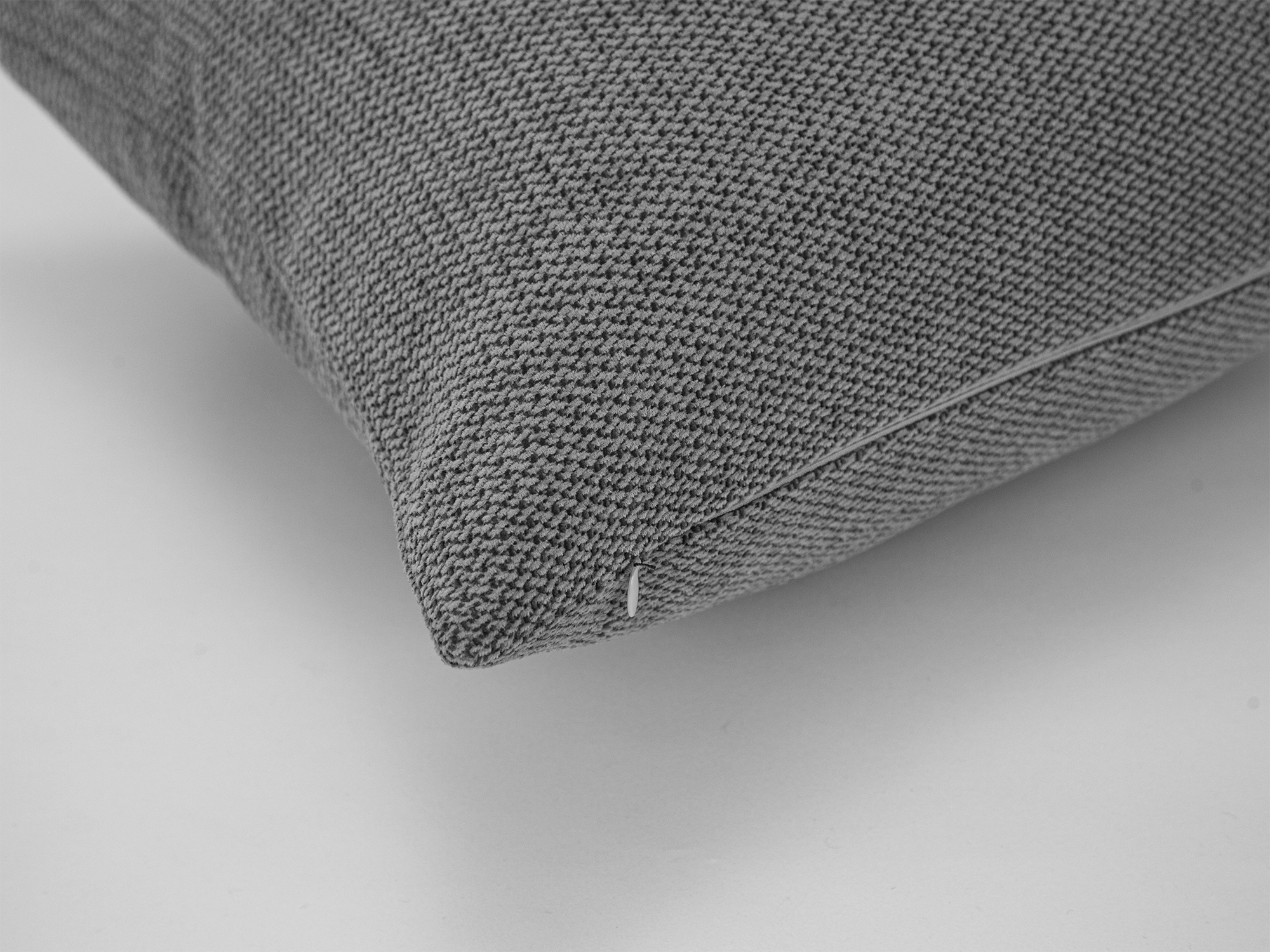 Gray Woven Soft Pillow Cover