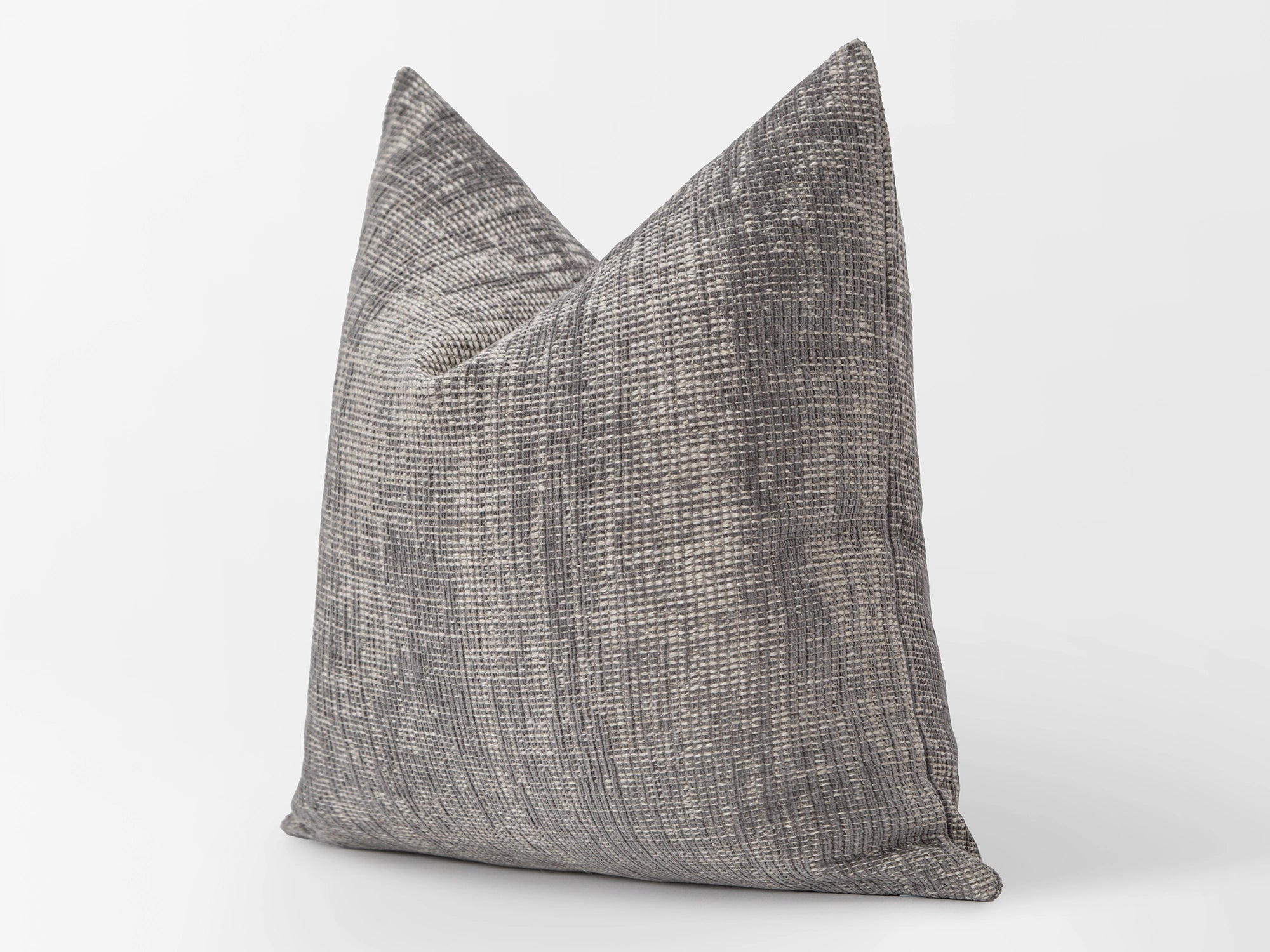 Warm Gray Woven Throw Pillow Cover