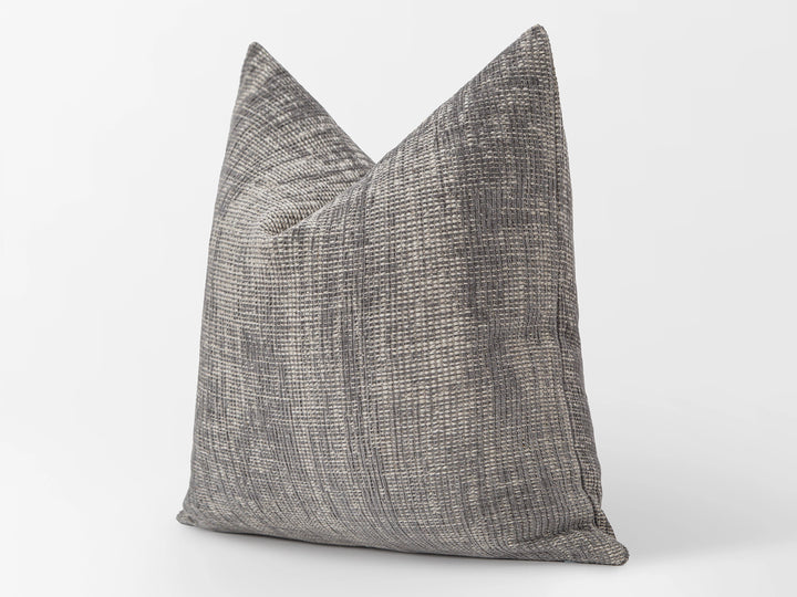 Warm Gray Woven Throw Pillow Cover