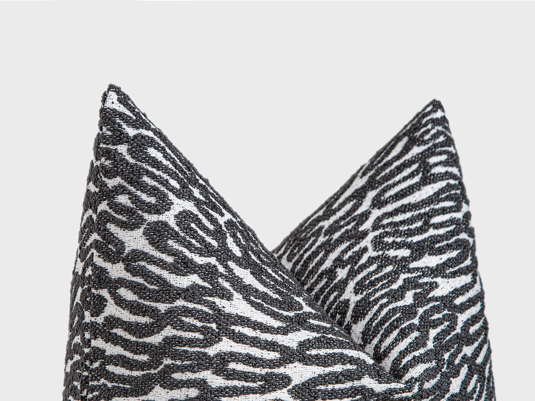 Gray Tactile Abstract Pillow Cover