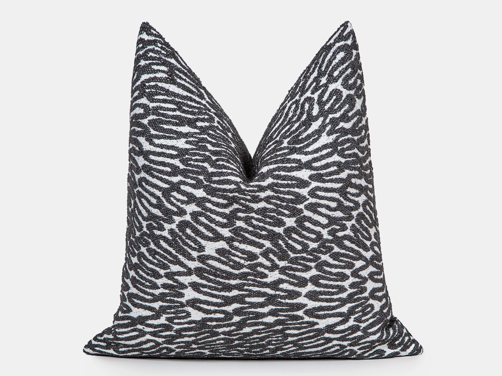 Gray Tactile Abstract Pillow Cover
