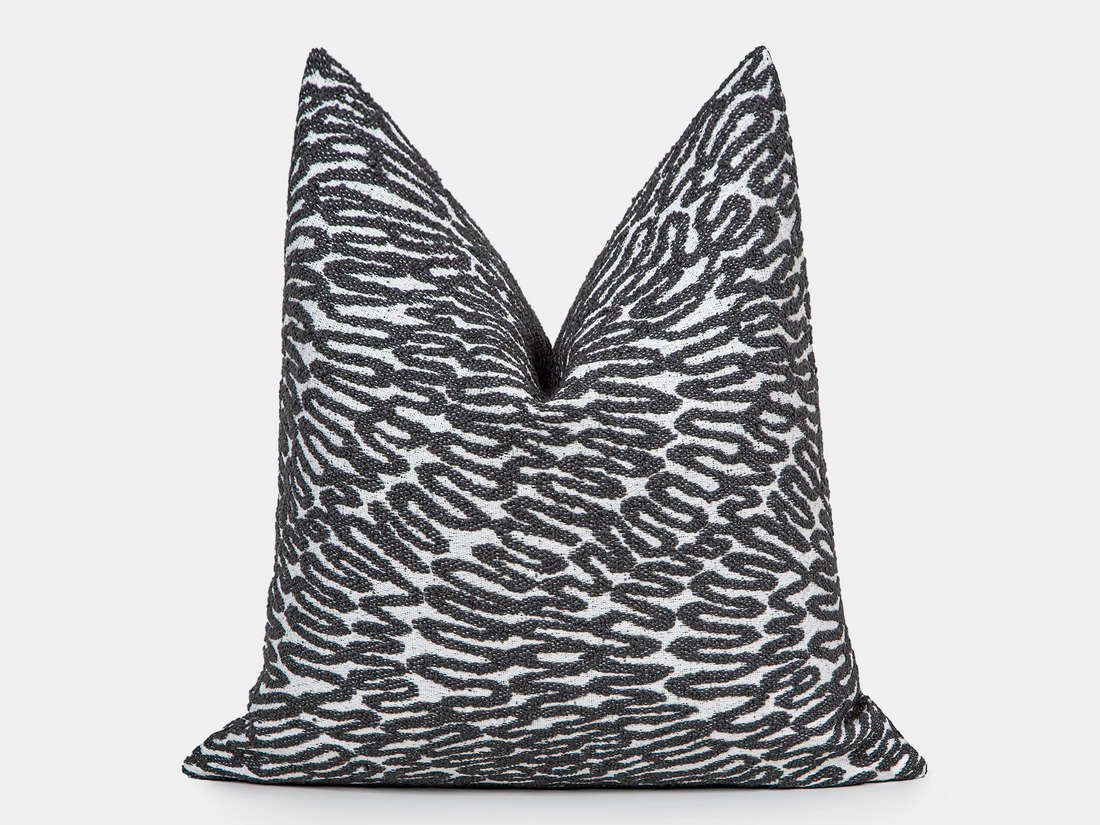 Gray Tactile Abstract Pillow Cover