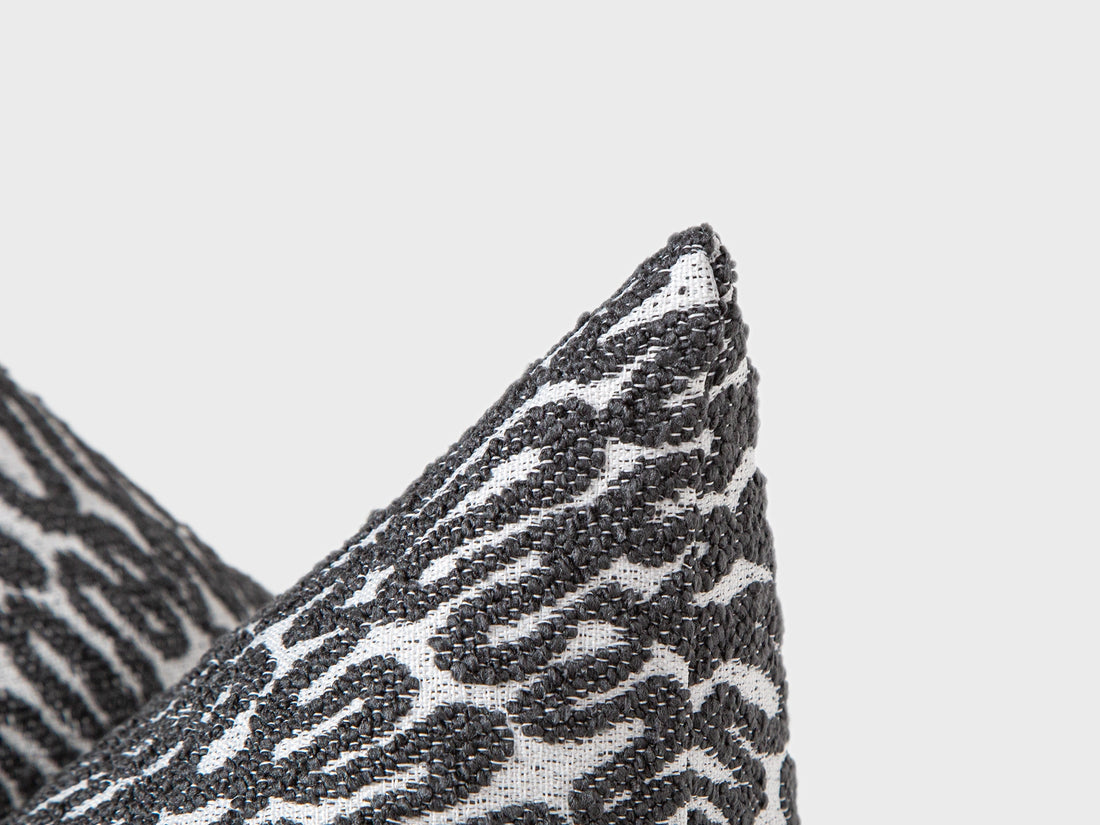 Gray Tactile Abstract Pillow Cover