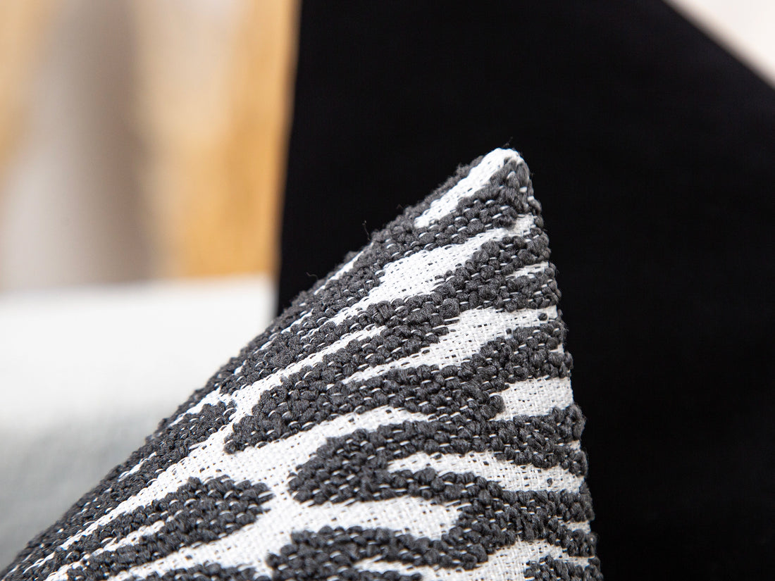 Gray Tactile Abstract Pillow Cover