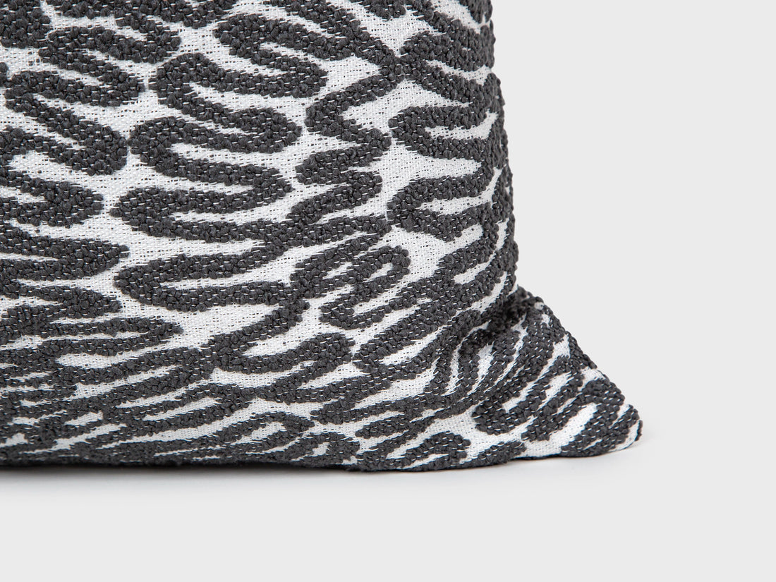 Gray Tactile Abstract Pillow Cover
