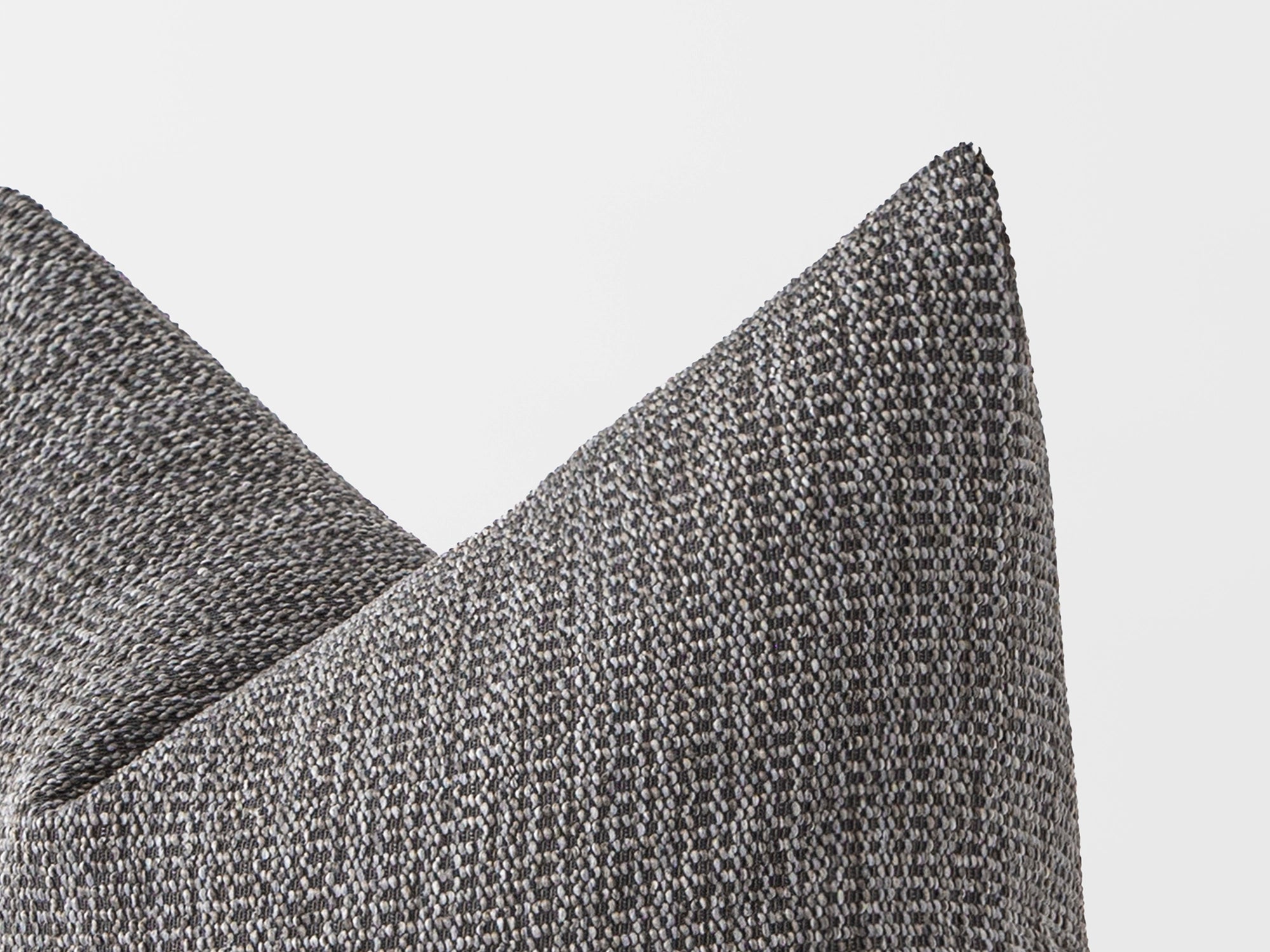 Gray Woven Throw Pillow Cover