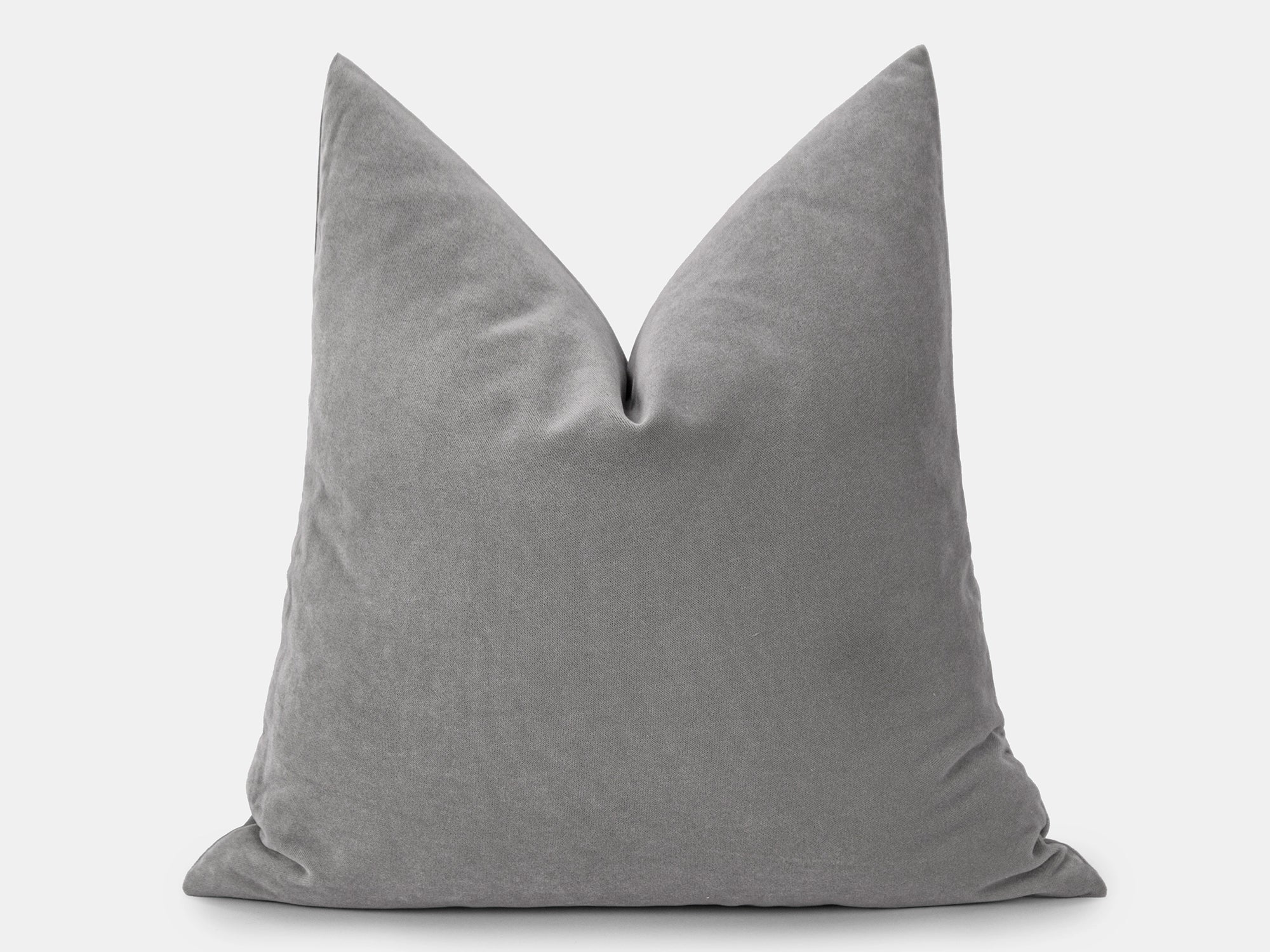 Gray Velvet Pillow Cover