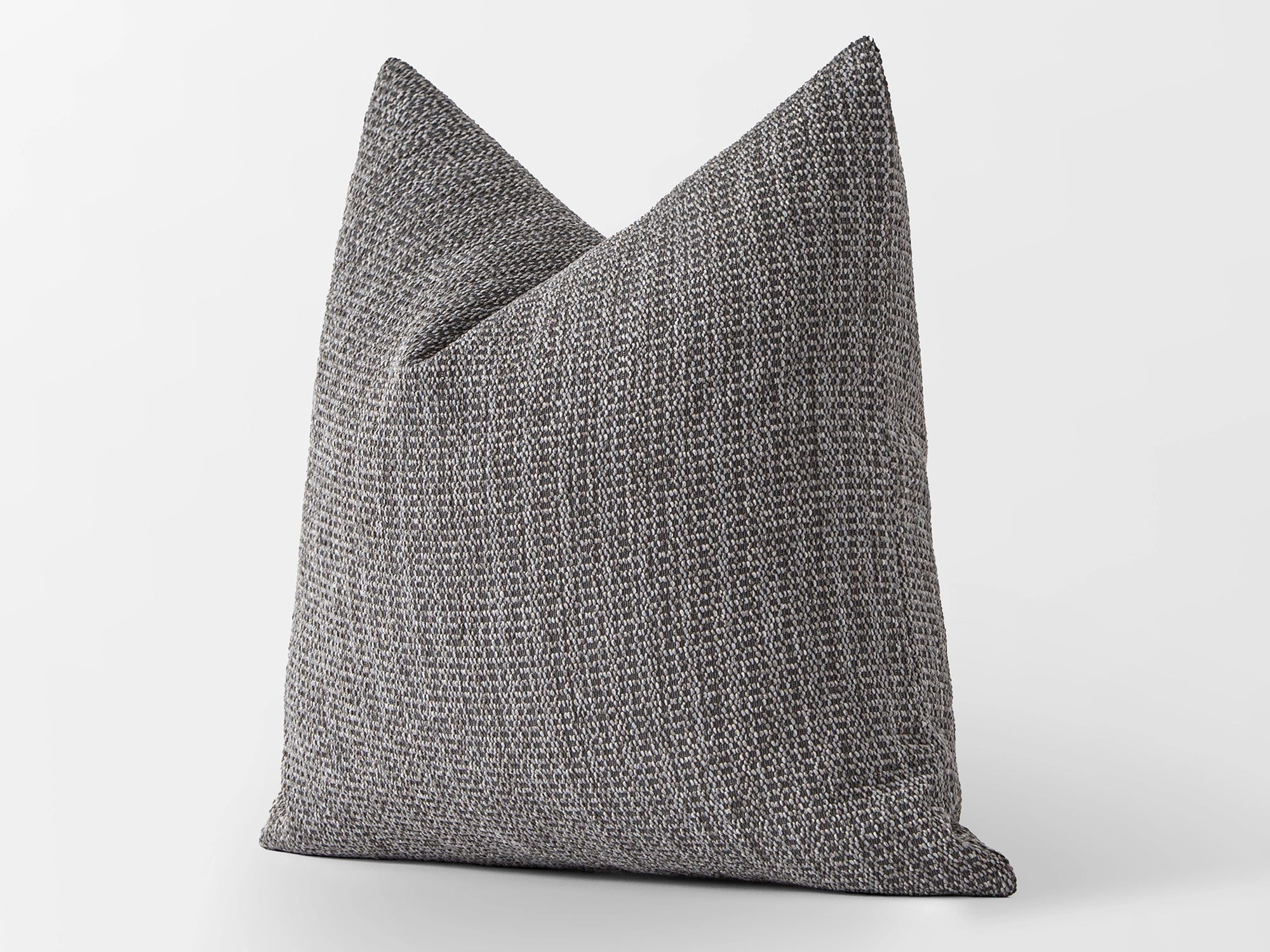 Gray Woven Throw Pillow Cover