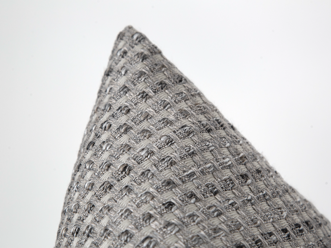 Stone Gray Woven Pillow Cover