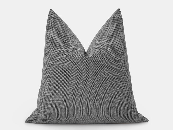 Gray Woven Soft Pillow Cover