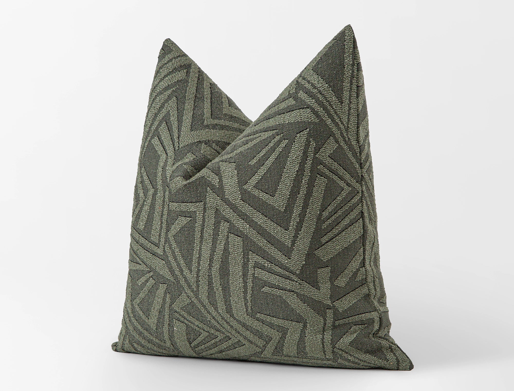 Green Arch Geo Textured Pillow Cover - District