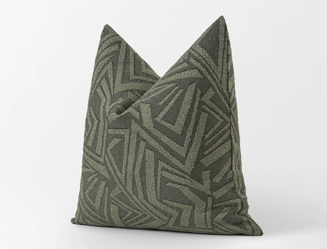 Green Arch Geo Textured Pillow Cover - District