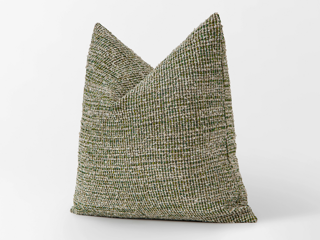 Light Green Textured Pillow Cover