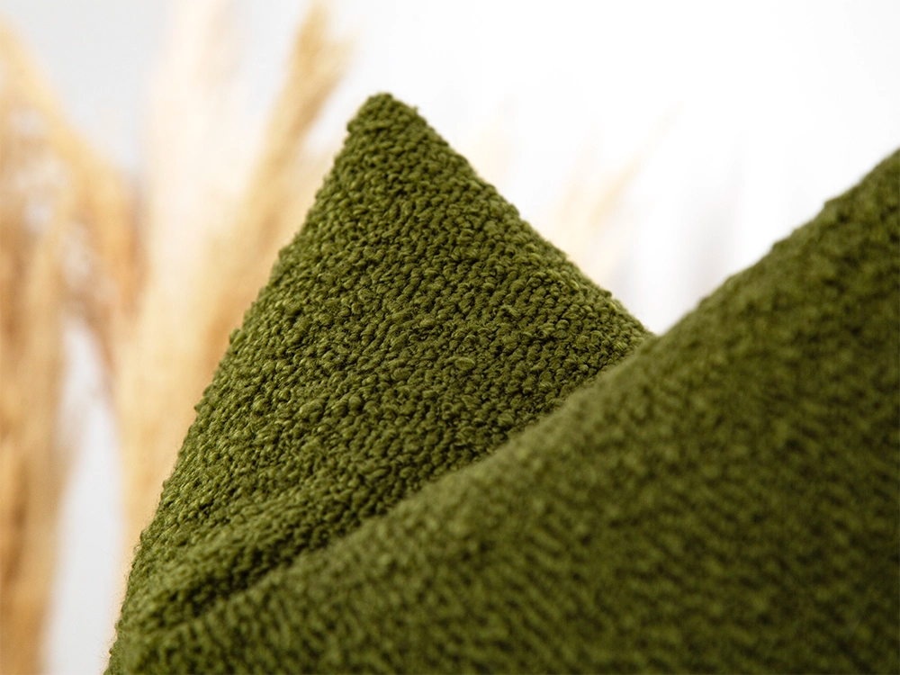 Green Boucle Super Soft Pillow Cover