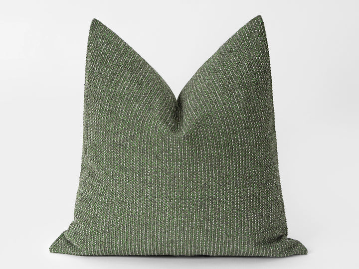 Green Striped Boho Pillow Cover