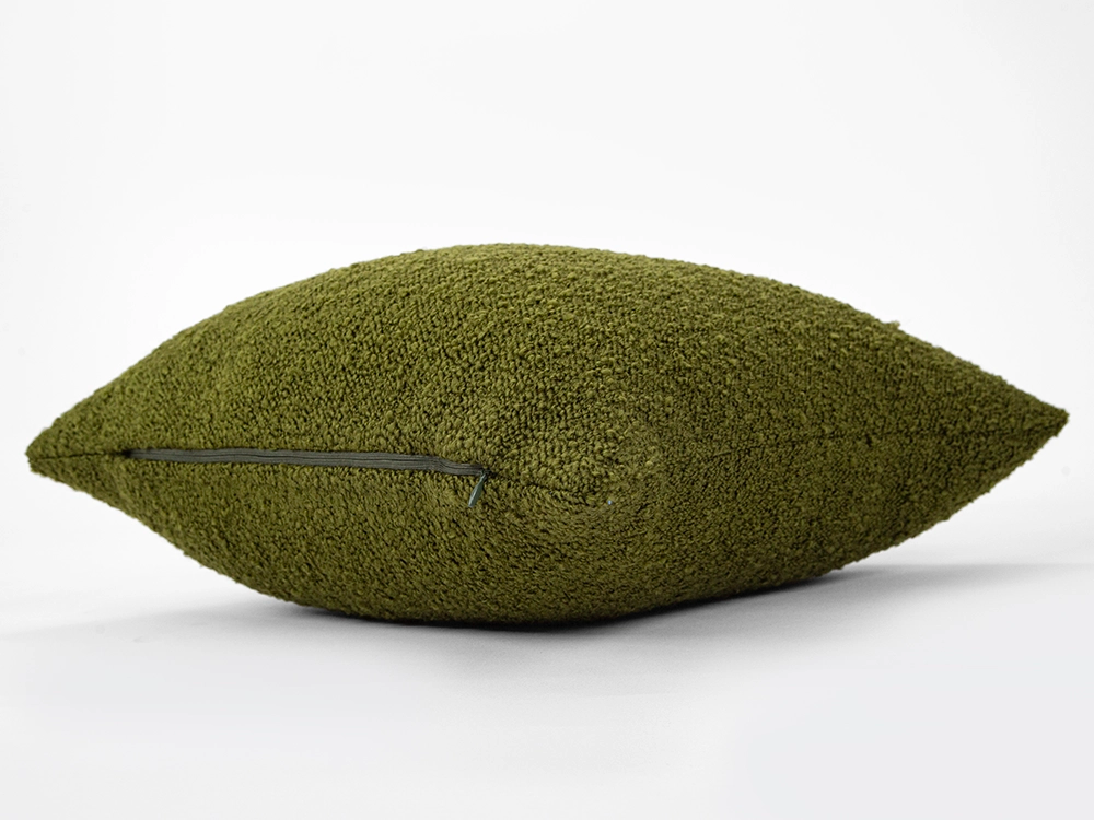 Green Boucle Super Soft Pillow Cover
