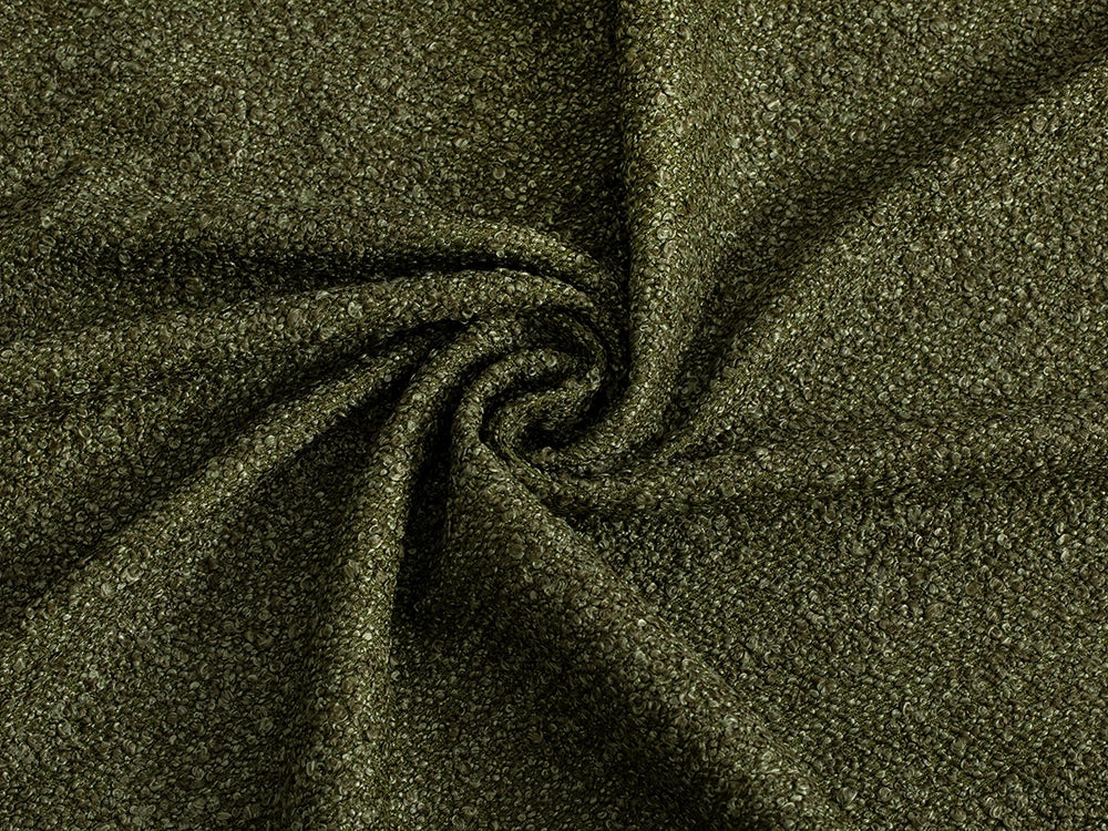 Green Boucle Upholstery Fabric - Monarch