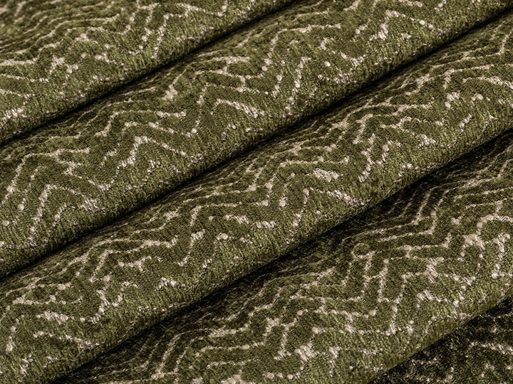 Green Chevron Upholstery Fabric - Nexus Chevron