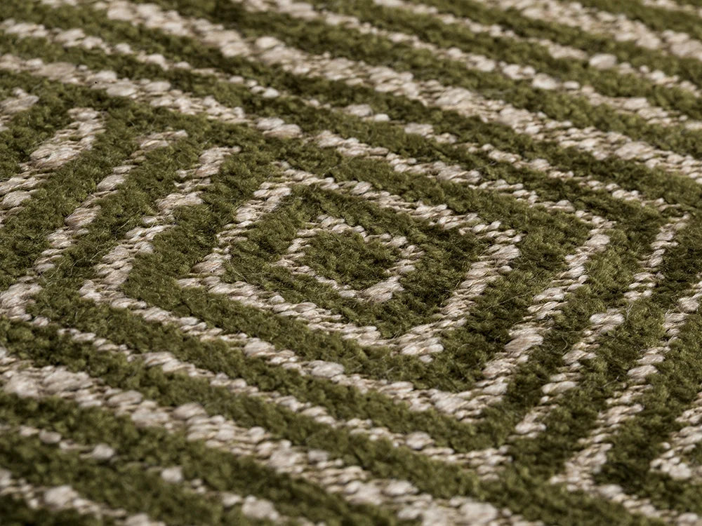 Green Geometric Upholstery Fabric – Nexus Diamond