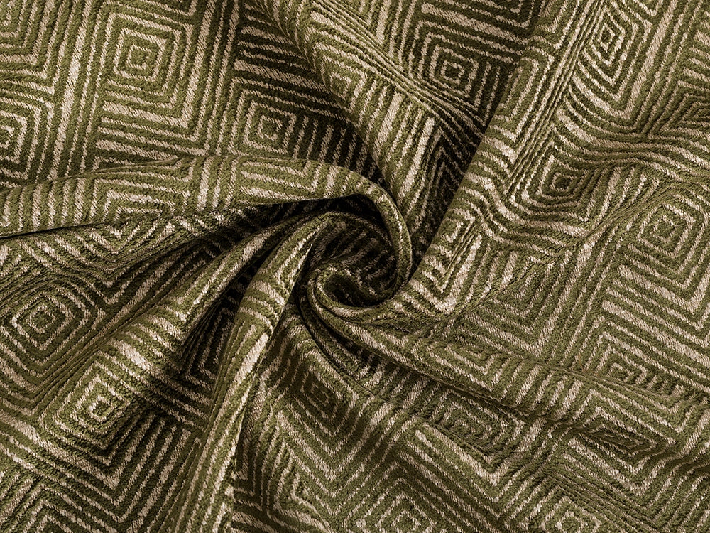 Green Geometric Upholstery Fabric – Nexus Diamond