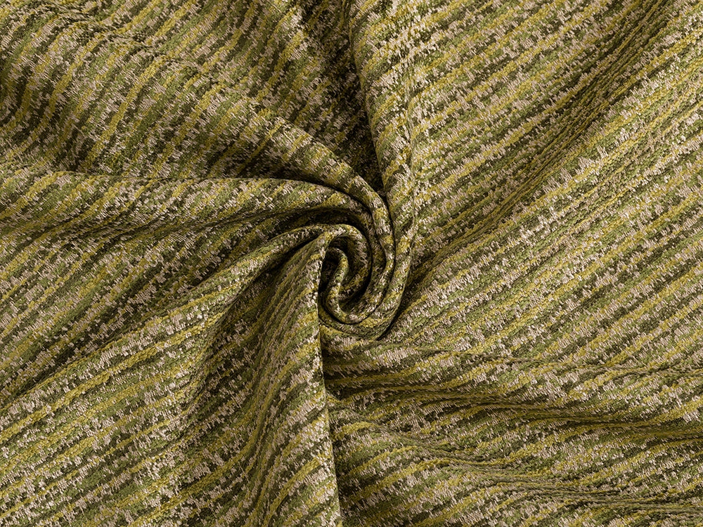 Green Textured Upholstery Fabric - Nexus Pulse
