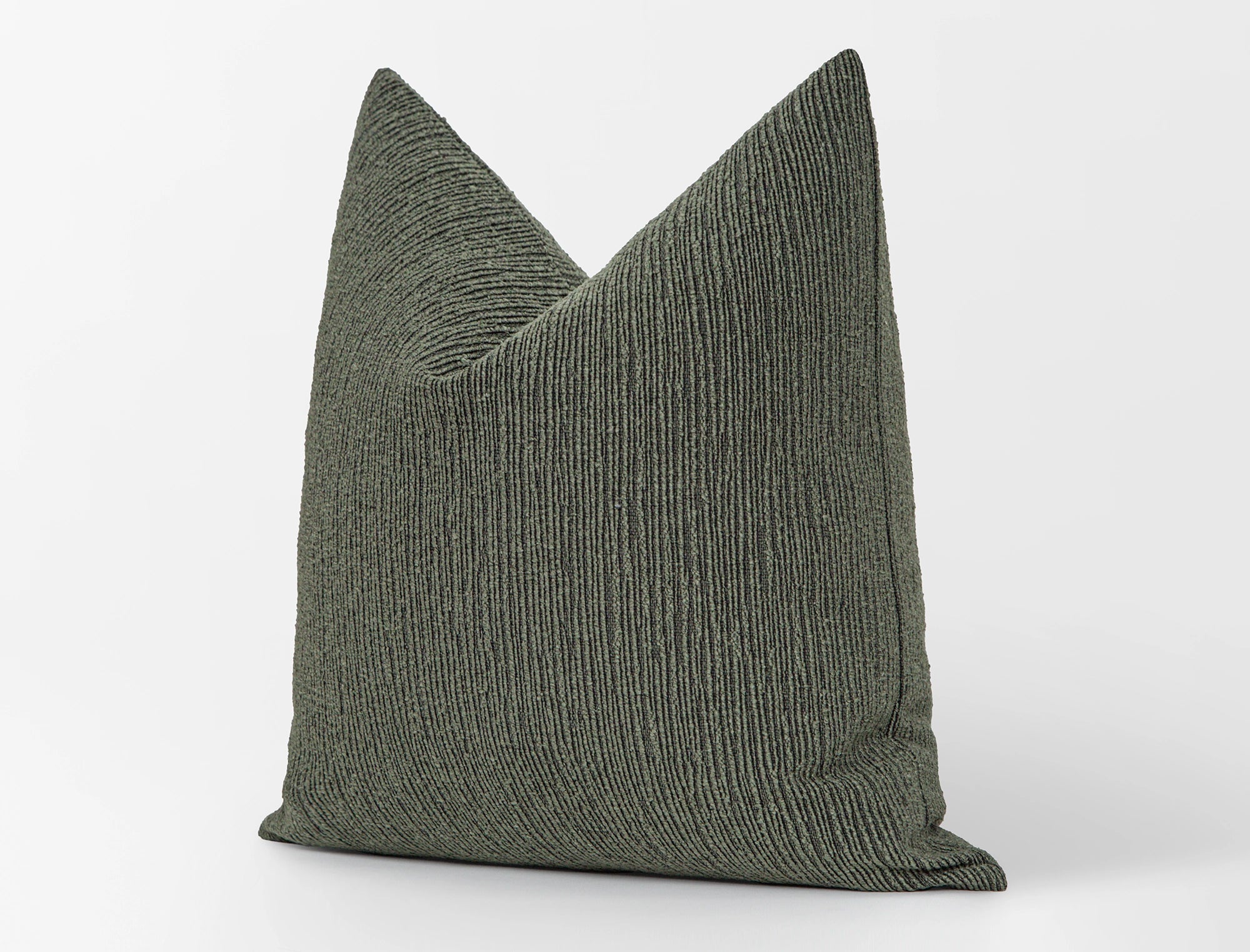Green Linear Textured Pillow Cover - District