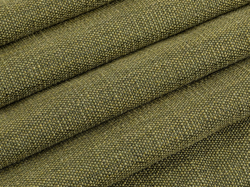 Green Linen Look Upholstery Fabric - Cunda
