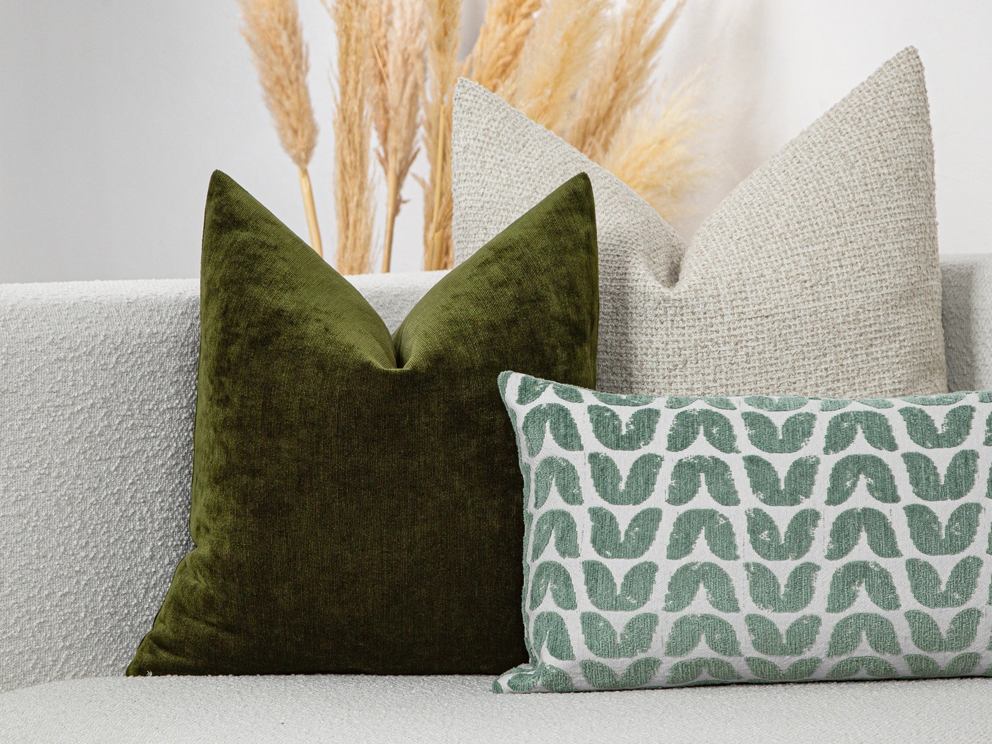 Green Woven Pillow Cover – Lustre