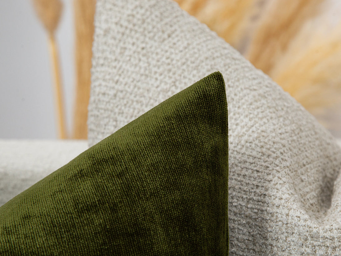 Green Woven Pillow Cover – Lustre