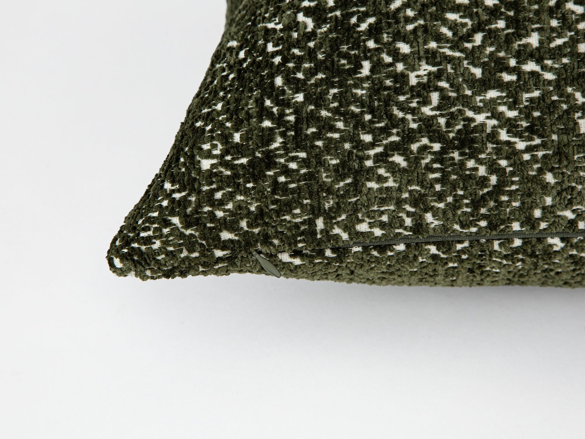 Green Plush Textured Pillow Cover – Haven