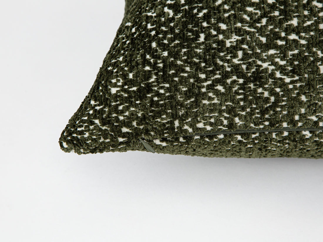 Green Plush Textured Pillow Cover – Haven