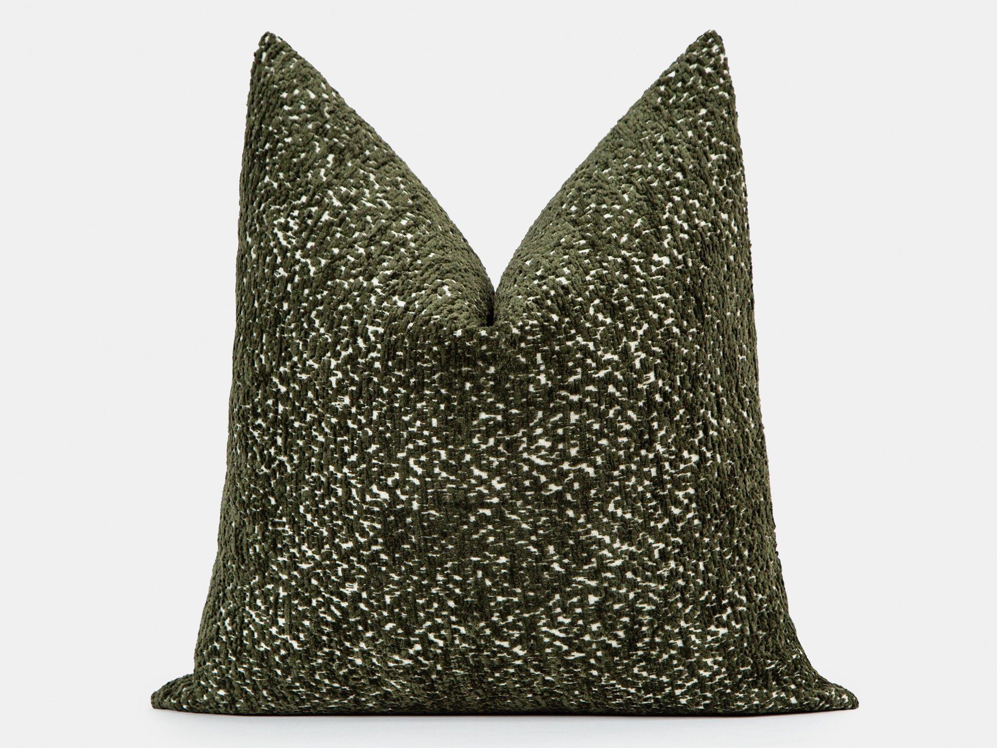 Green Plush Textured Pillow Cover – Haven
