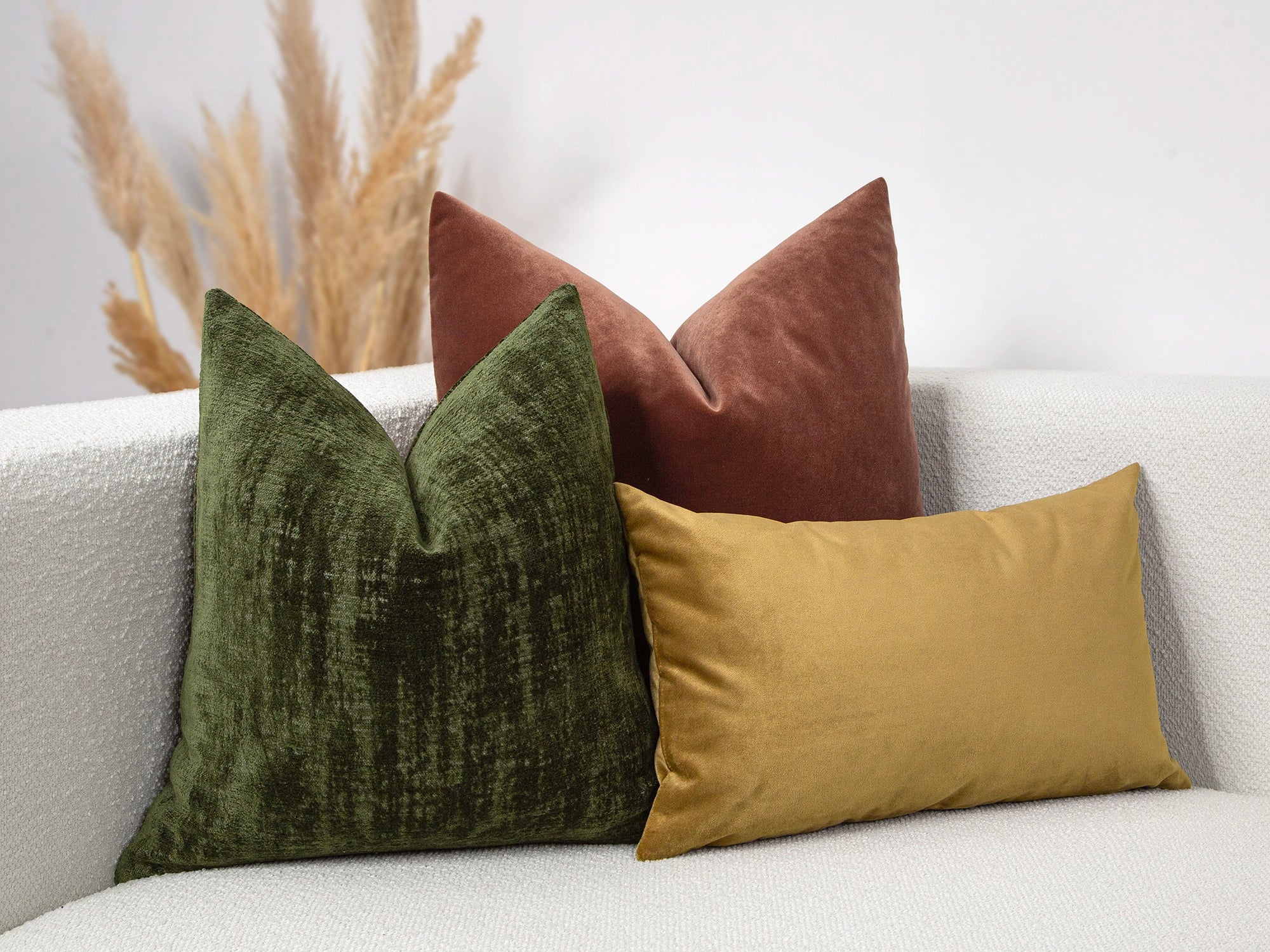 Green Textured Pillow Cover