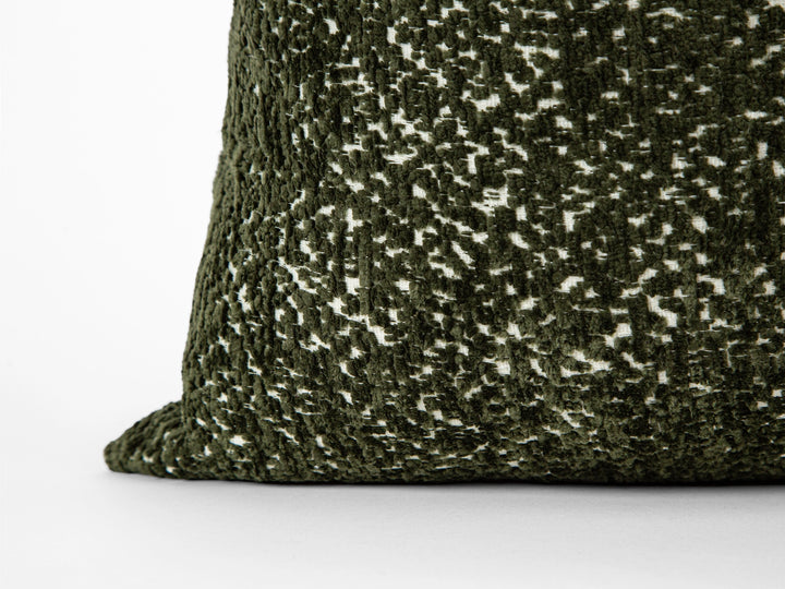 Green Plush Textured Pillow Cover – Haven